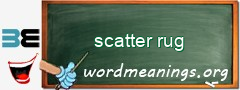 WordMeaning blackboard for scatter rug